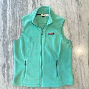 Vineyard Vines Fleece Vest Medium Teal